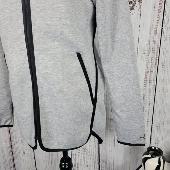 The North Face Marled Grey Lightweight Clean Beauty Casual Zip Up Jacket - Picture 3 of 9